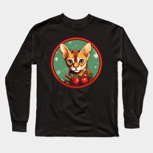 Abyssinian Cat Xmas Ornament, Love Cats Long Sleeve T-Shirt